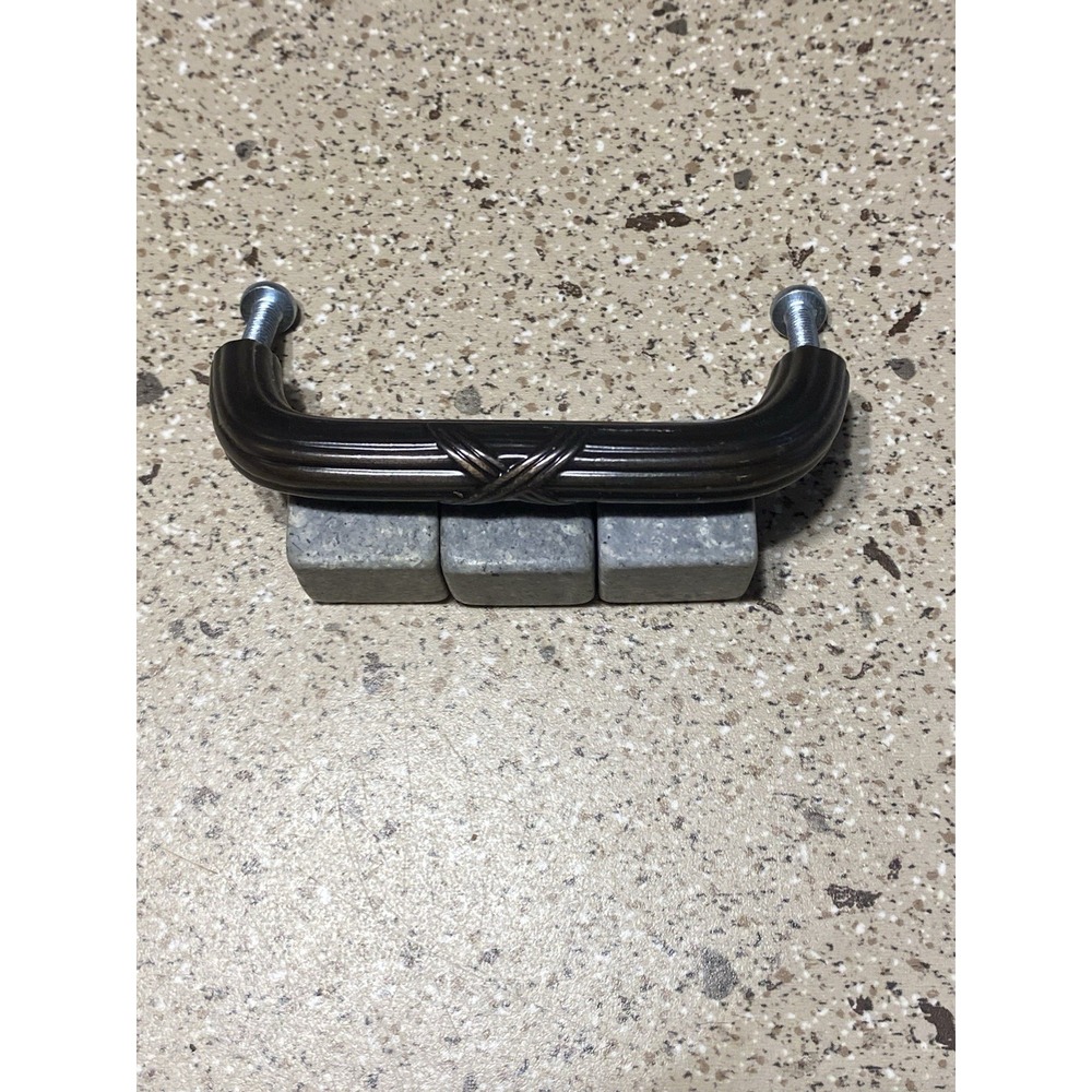 Ribbon & Reed Cabinet Hardware Drawer Pull Handle Bronze